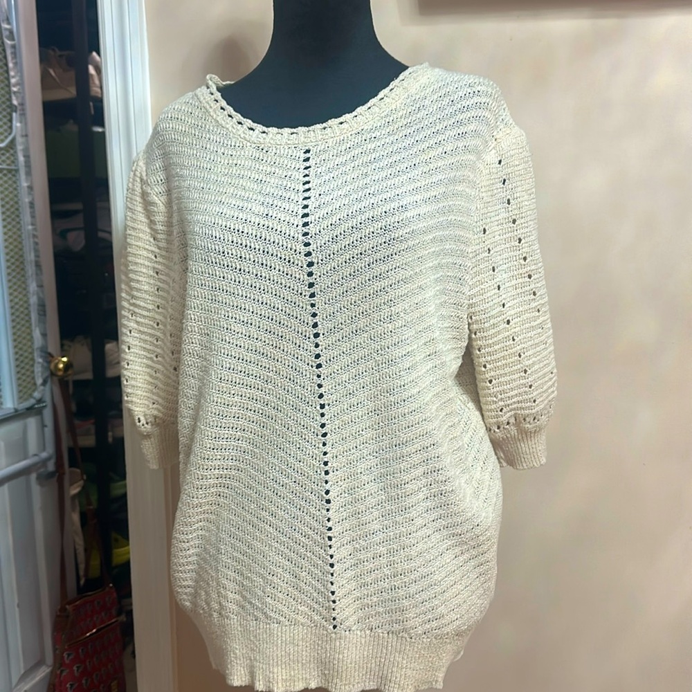 Size L Knox Rose creek crochet sweater